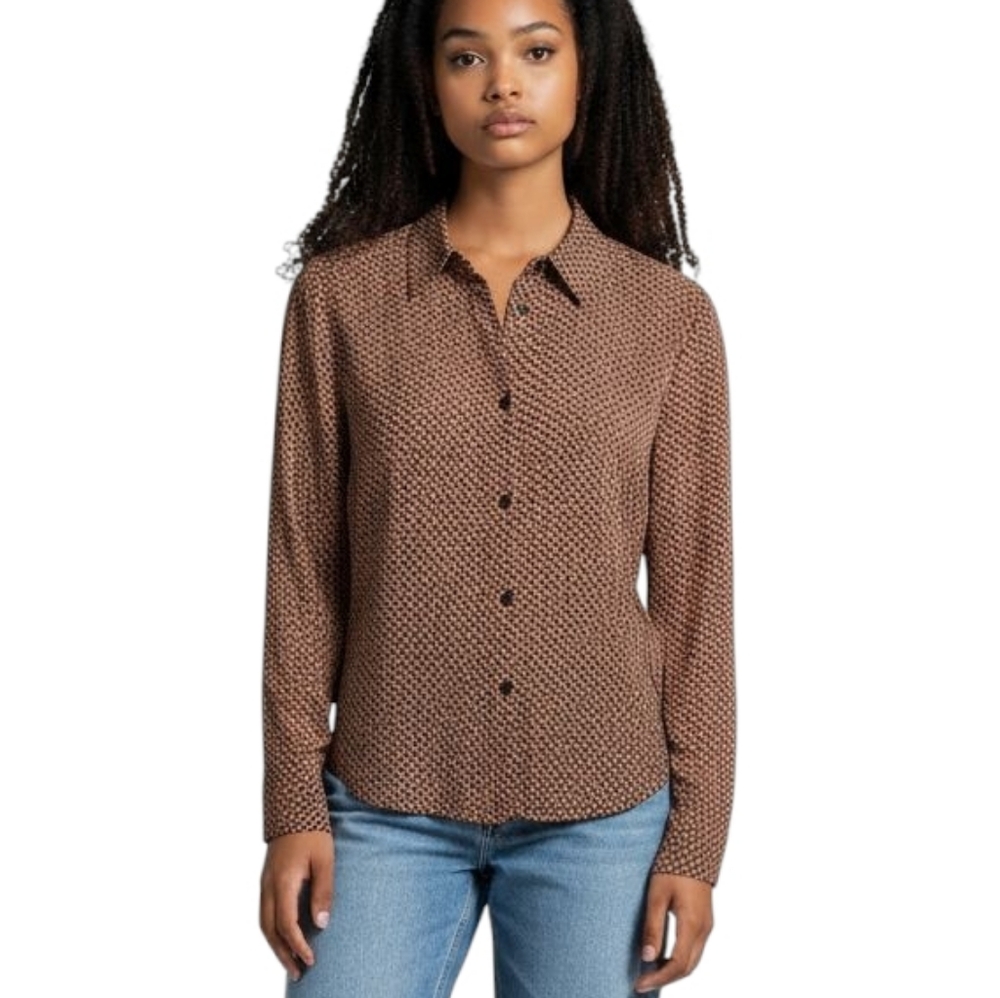 Apt. 9 Geometric Button Down Top